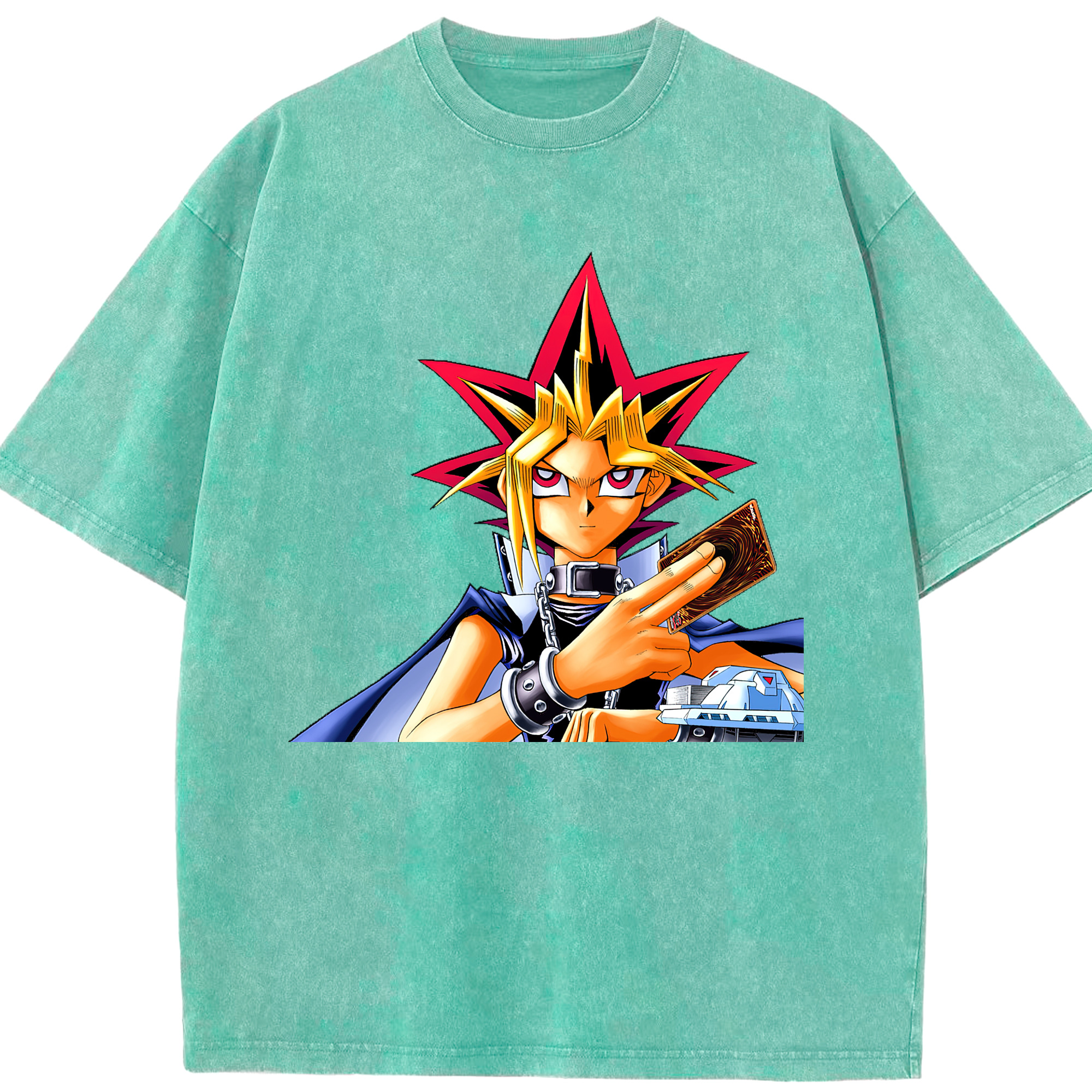 （画像用） 遊☆戯☆王 Yu-Gi-Oh! 綿100% ヴィンテージ風 半袖Tシャツ（フロントプリント）